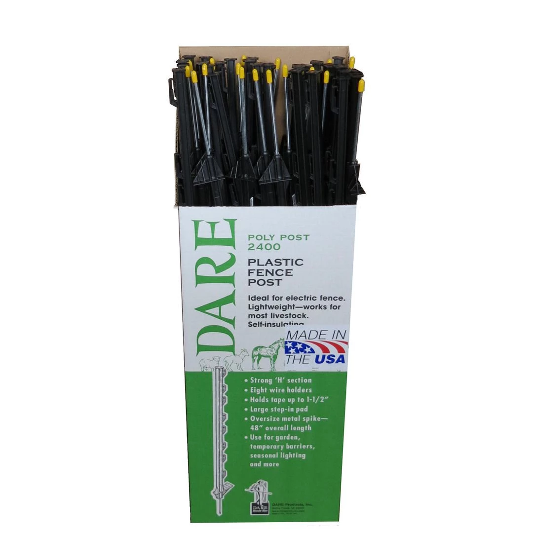 Dare Poly Black Fence Post, 2400 2 Dare Poly Black Fence Post, 2400 - Image 2