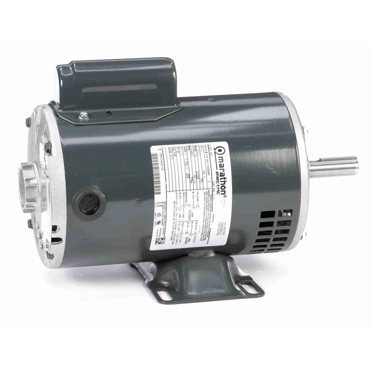 Marathon Motors 3/4 HP, 1725, Dp, 56, 1/60/115/230v Motor, S014 1 Marathon Motors 3/4 HP, 1725, Dp, 56, 1/60/115/230v Motor, S014