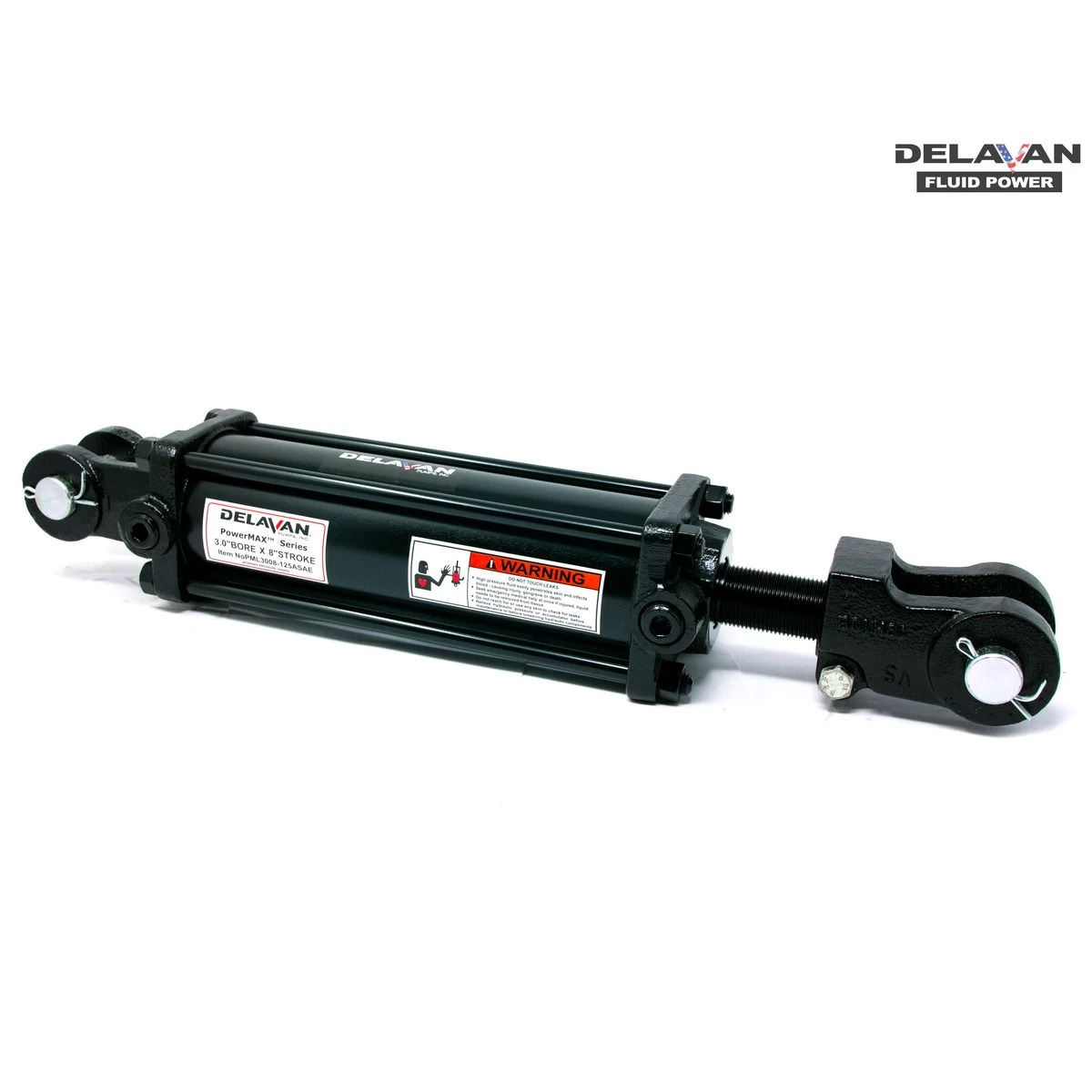 Delavan Cylinder, 3 IN borex 8 IN stroke, 1-1/4 IN rod, Asae, PML3008-125A 1 Delavan Cylinder, 3 IN borex 8 IN stroke, 1-1/4 IN rod, Asae, PML3008-125A