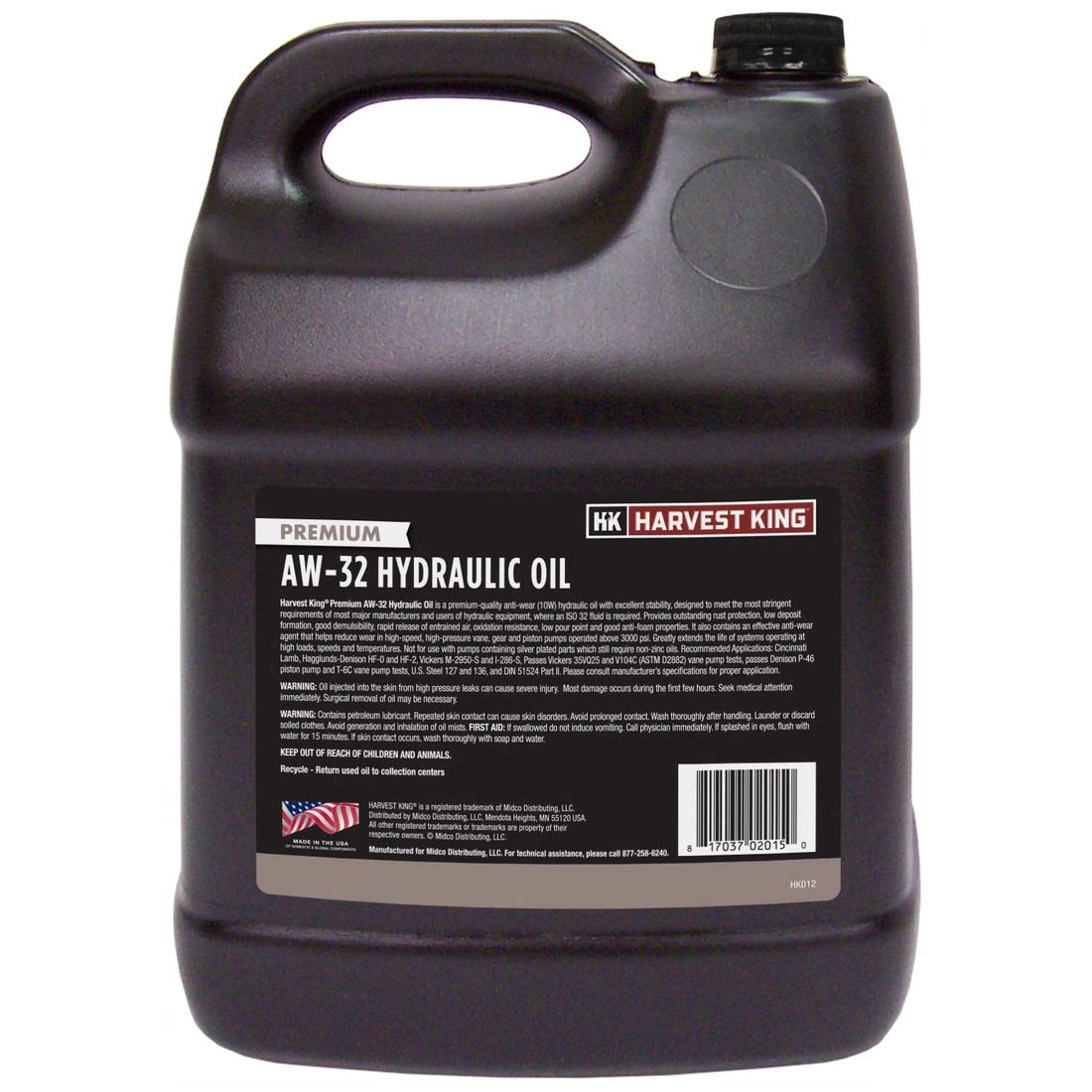 Harvest King Premium Hydraulic Oil, AW-32, HK012, 2 Gallon 2 Harvest King Premium Hydraulic Oil, AW-32, HK012, 2 Gallon - Image 2