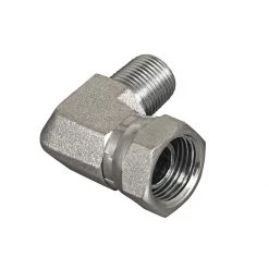 Apache Style 1501 Male Pipe Thread Female Pipe Thread 90 Deg Swivel Hydraulic Adapter, 1/4 IN x 1/4 IN, 39005000