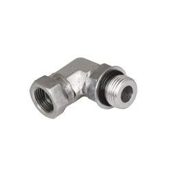 Apache Style 6901 Male Oring Boss Female Pipe Thread 90 Deg Swivel Hydraulic Adapter, 1/2 IN x 1/2 IN, 39006125