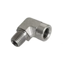 Apache Style 5502 Male Pipe Thread Female Pipe Thread 90 Deg Hydraulic Adapter, 1/2 IN x 1/2 IN, 39007430