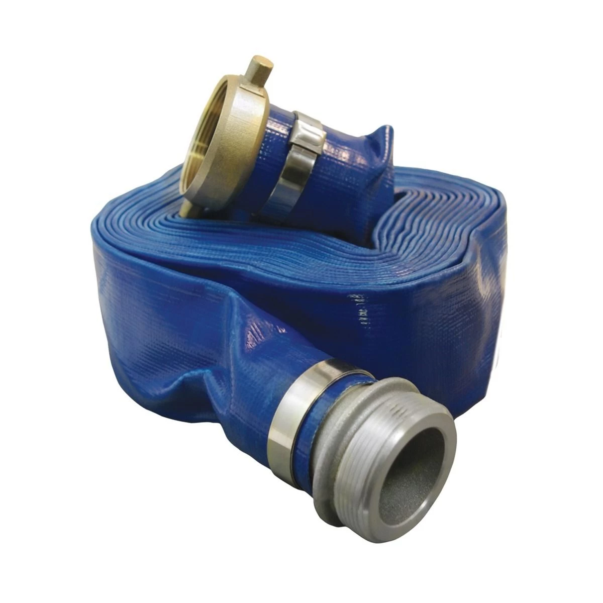 Apache Blue Standard Duty PVC Layflat Discharge Hose Assembly Pin Lug, 2 IN x 25 FT, 98138040 1 Apache Blue Standard Duty PVC Layflat Discharge Hose Assembly Pin Lug, 2 IN x 25 FT, 98138040