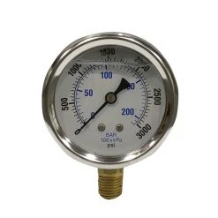 Apache 3,000 PSI Glycerine Filled Pressure Gauge, 2-1/2 IN, 99019109