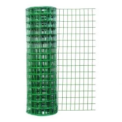 Garden Craft Vinyl Garden Fence with 2 IN x 3 IN Openings, Green, 24 IN x 50 FT, 22450