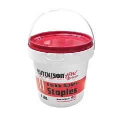 Hutchison Western Double Barded Galvanized Fense Staples, 1-1/2 IN, NL170-019-1226, 8 LB