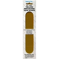 SMV Industries Strip Reflective Tape, Yellow, 2 IN x 9 IN, 4-Pack, 2YS4PK