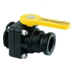 Banjo Stubby Valve: Female Npt 2 IN X 2 IN Male Adapter, VSF200