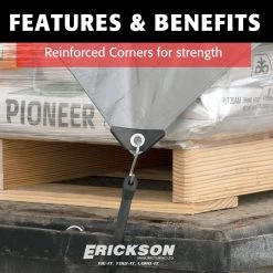 Erickson Heavy-Grade Poly Tarp, Silver, 57020, 6 FT x 8 FT -Deals Farm & Ranch Store sftp a s assets20211130000000036