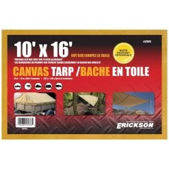 Erickson Canvas Tarp, 57076, 10 FT x 16 FT