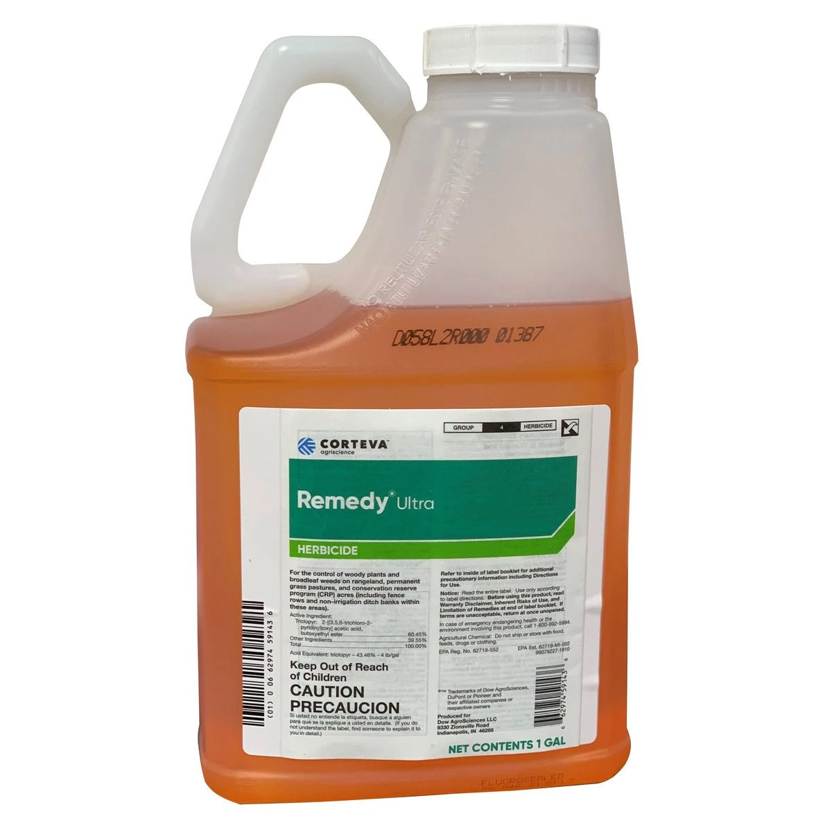 Corteva Agriscience Remedy Ultra Herbicide Concentrate, TIREMEDY1, 1 Gallon 1 Corteva Agriscience Remedy Ultra Herbicide Concentrate, TIREMEDY1, 1 Gallon